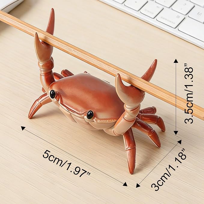 4PCS Desk Crab Pen Holder,Creative Crab Pen Holder,New Cute Crab-Shaped Pen Holders,Weightlifting Crabs Penholder Bracket Storage,Funny Desk Decor for Office Desks,Shop Windows,Home(Red)