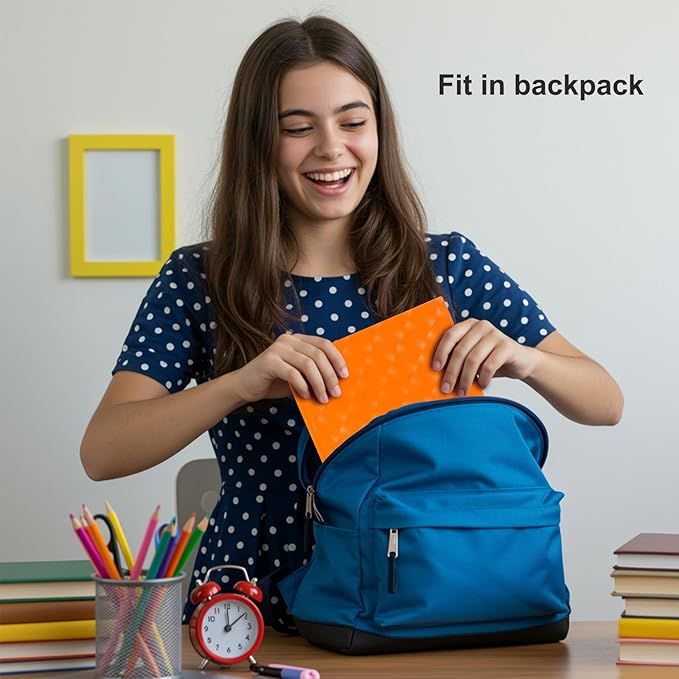 ViVin Plastic Folders with Pockets and Prongs,24 Pack,Heavy Duty 2-Pocket File Folder with 3 Fasteners,Fits Letter Size Paper,for School Home and Office(Bright Orange)