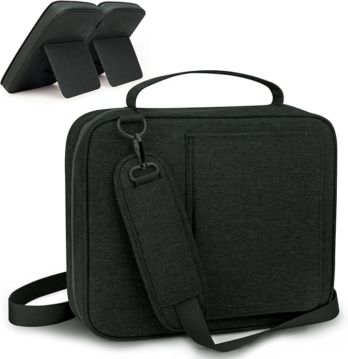 Bible Covers for Men & Women, Bible Case Carrying Church Bag with Book Stand, Bible Bag with Handle, Zipper and Multi-Pockets for Scripture Study Bible Protector