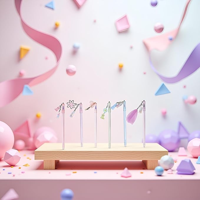 1PC Random Color Gel Pen Pendant Pen Cute Drifting Bottle Bear Pendant Gel Pen Stationery Sweet Lovely Erasable School Office Supplies(Bear Random)