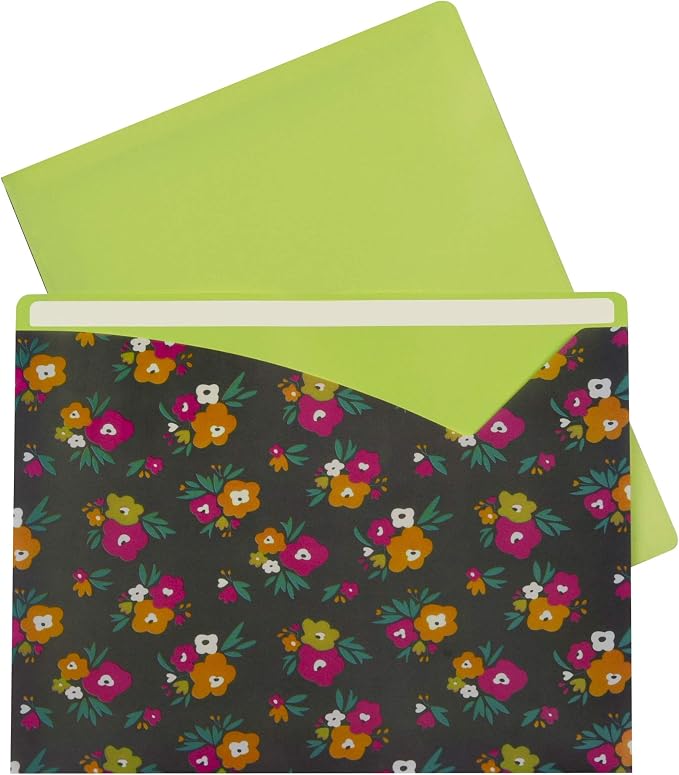 C-Line Write-On File Jackets, Bold Basics Design, Pack of 6 (63550)