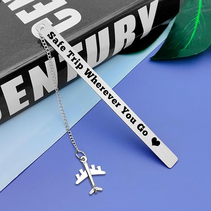 Pilot Gifts Flight Attendant Gifts Air Stewardess Bookmark Stewardess Aviation Gift Book Lover Gift for Airplane Lover Bookmark Flight Student Graduation Gift Christmas Birthday Gifts for Travelers