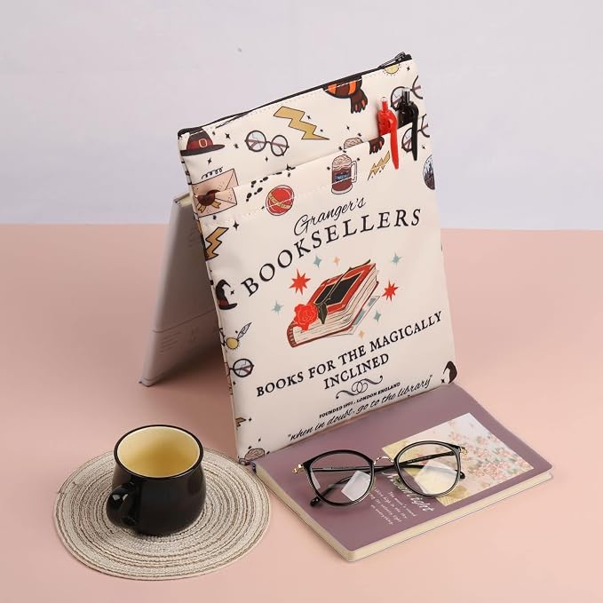 BLUPARK HP Inspired Book Sleeve HP Potter Gifts Book Lovers Gifts Book Covers for Paperbacks Potter Merch Bookish Gift