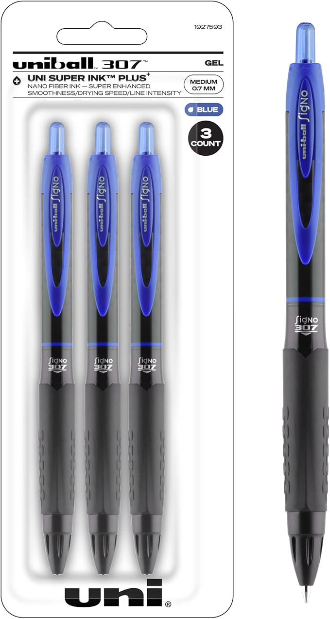 Uni-Ball 307 Retractable Gel Pen, Medium Point