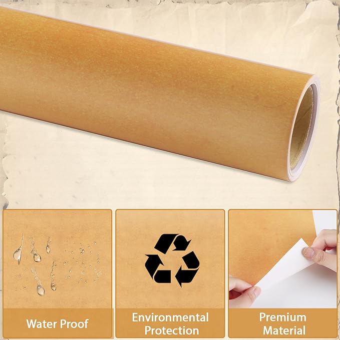 Vintage Parchment Bulletin Board Paper Roll Travel The Map Bulletin Board Background Paper Fade Resistant Classroom Decoration Poster Art Craft Home Wall Education Decoration Supplies 17.7in x 20ft