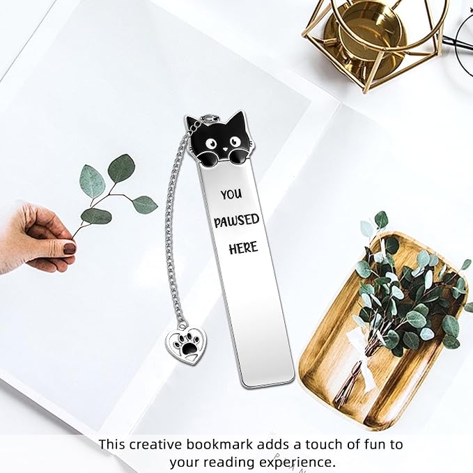 2Pcs Cat Silly Goose Bookmark Funny Gifts for Men Women Book Lover Cute Metal Book Mark Stainless Steel Bookmark Reading Lover Gifts Accessories Unique Friend Coworker Teacher Gift Birthday Gift