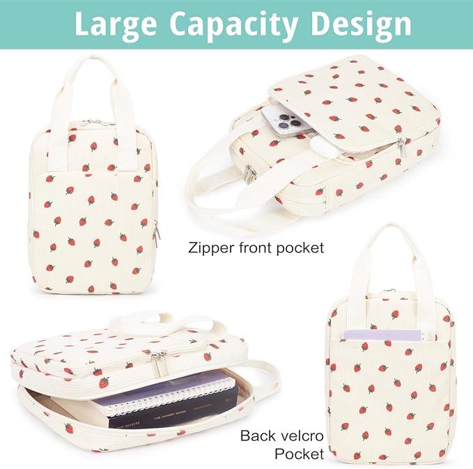 Bible Cover for Women, Bible Case,Carrying Bible Bag Scripture Case Church Bag Bible Protective with Font & Back Zippered Pocket
