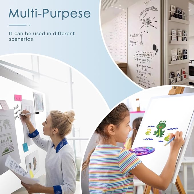 Magnetic Dry Erase Board Paper，16" x 32"Self-Adhesive Whiteboard for Walls， Ideal for Office, Home and School, Perfect for Bulletin, to-Do Lists and Kids' Graffiti Wall