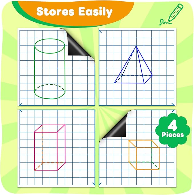 Giant Magnetic XY Coordinate Graph Grid Paper,Dry Erase Chart Paper for Whiteboard Homeschool Teacher Must Haves,Math Classroom Teaching Supplies Math Manipulatives