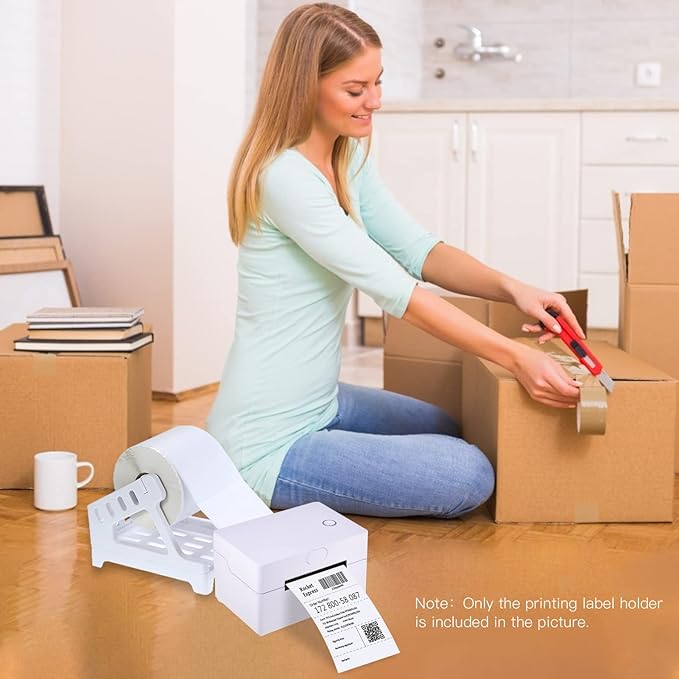 Universal Compatibility Label Holder, Easy to Use Premium Material, Good Helper in Business, Compact Size, Suitable for Rolls and Fanfold Labels, Compatible with Thermal Printer
