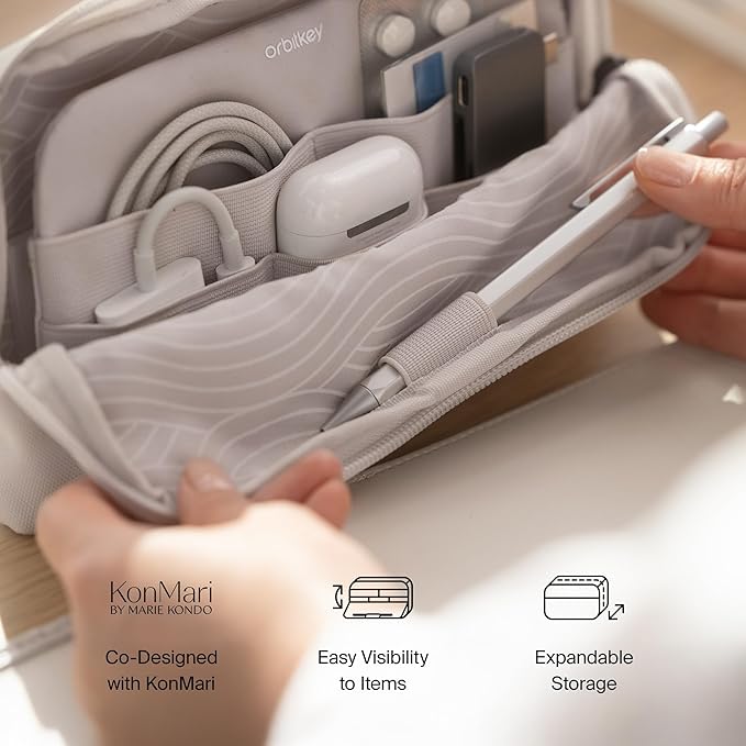 Orbitkey KonMari Desk Pouch - Stone