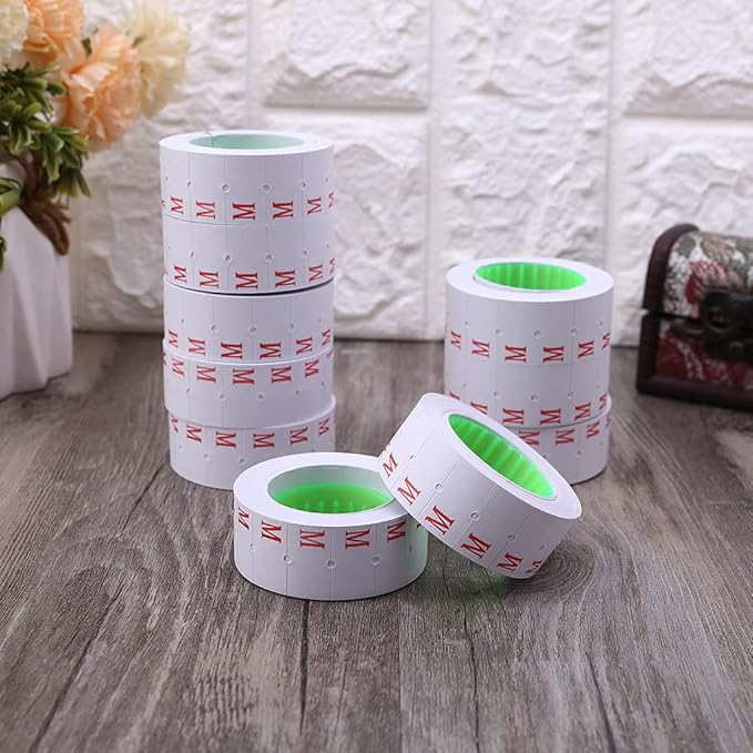 10 Roll Label Tag Single Row for Label Sticker White Retail Shop Label 22mm X 12 Mm