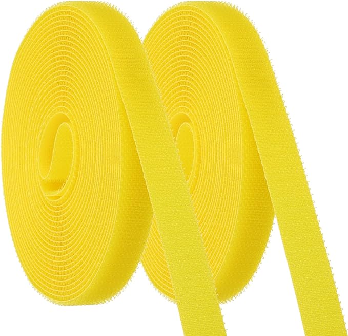 PATIKIL Carpet Marker Strips 0.6 Inch x 16.4 Ft, 2 Roll Floor Markers Nylon Strip Floor Marking Tape for Classroom Rug Teacher Supplies, Yellow