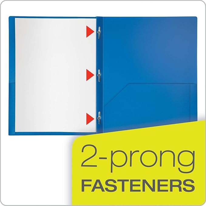 Oxford 2 Pocket Folders with Fasteners,Folder for School and Office,2Pocket Paper Organizer, Plastic Folders, Letter Size,12 Count (13188) (Pack of 4)