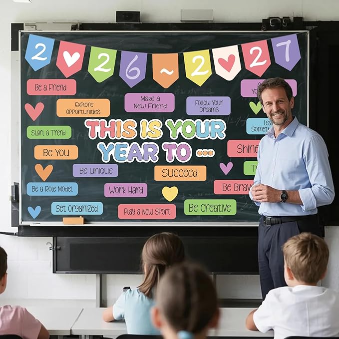 Classroom Bulletin Board Decorations, This is Your Year to Bulletin Board Sets, Growth Mindset Positive Affirmations Wall Decor for Teacher Welcome Back to School Classroom Door Wall Decors
