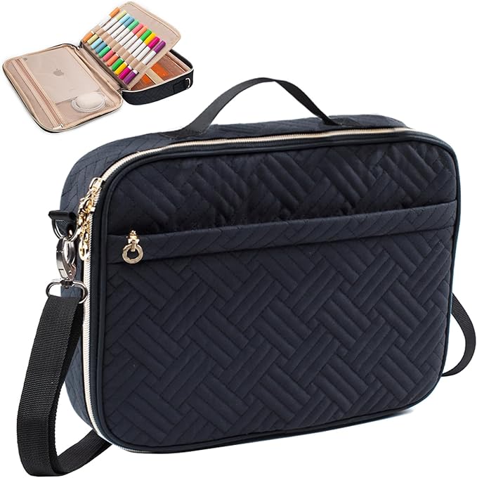 Aplufine Bible Cover for Men-Bible Case for Women-Medium Bible Bags and Totes-Large Bible Carrying Case-Bible Carrier with Shoulder Strap,Detachable Pen Loops for Bible Accessories,Gift Men Women