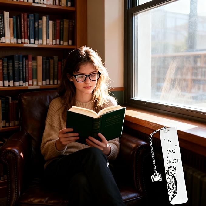 Funny Gifts Bookmark, is that Smut? Novelty Gag Graduation Book Mark for Female Friend Bookish Nerd Booklover Adult Women, Christian Book Marker Gifts for Book Lovers Christmas Gift