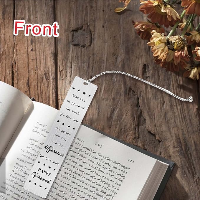 Jzxwan Retirement Gifts for Women Men 2025, Happy Retirement Bookmark for Coworker Librarian Teachers Nurses Mom Friends, Retired Gift