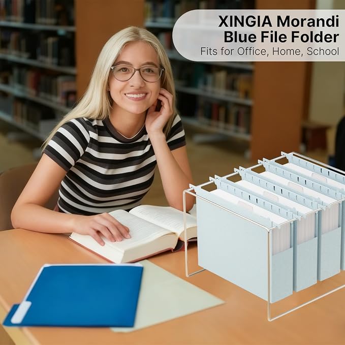 XINGIA Plastic Hanging File Folders Letter Size, 2'' Expansion Hanging Folders with Adjustable Tab, 12 Pack Reinforced Hanging File Organizer, Stay Organized for Your Home and Office Bulk File