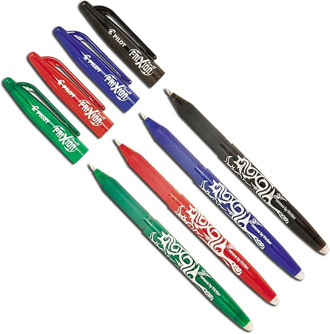 Unbekannt Pilot Pen Frixion Erasable Rollerball Pen (Pack of 4) Assorted Colours, Black, Blue, Red & Green, (4er Set Frixion Ball)