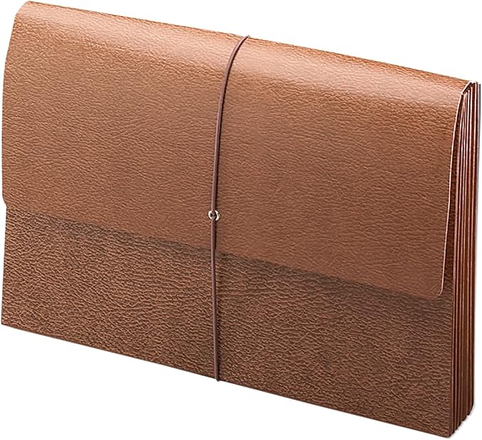 Smead Classic Expanding File Wallet with Flap and Cord Closure, 5-1/4" Expansion, Legal Size, Redrope, 10 per Box (71376)