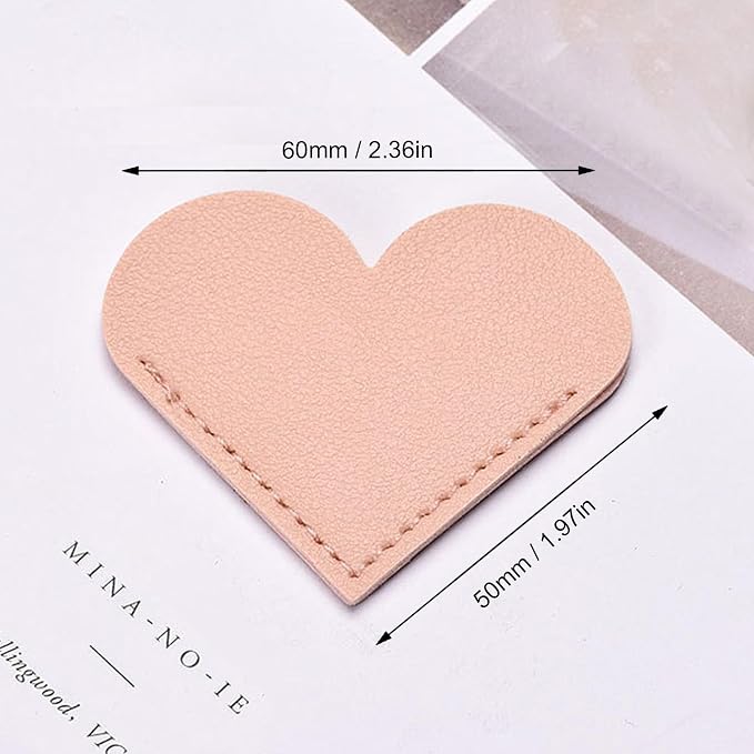 EDSG Personalized Leather Heart Bookmark, Corner Bookmark Book Marks Clip with Birth Flower & Name, Bookmarks for Women Men, Reading, Teachers, Birthday, Graduation Christmas(Deep Pink-Heart)