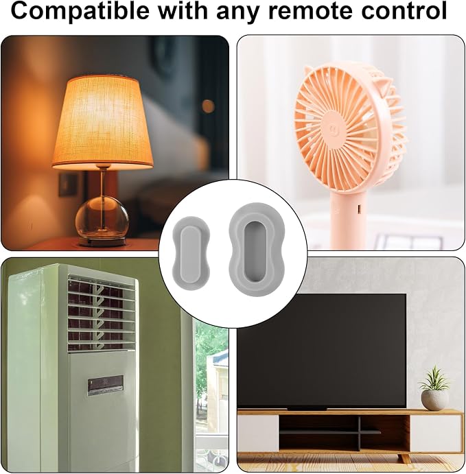 6pcs Magnetic Remote Control Holder, No Drill Wall Mount Silicone TV Remote Holder Self-Adhesive Universal Organizer Storage for Air Conditioner Fan Media AC RV Accessories (Grey)