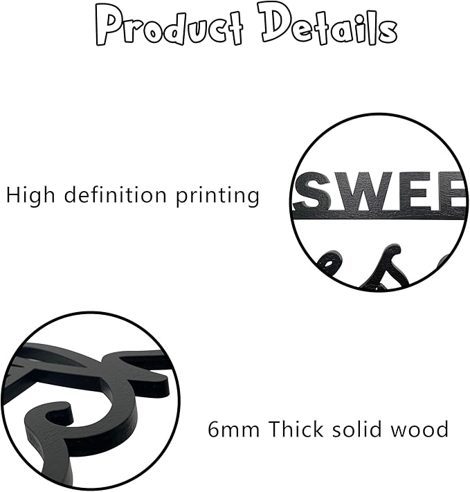 Home Sweet Homeschool Decor Wall Sign Wood Homeschool Room Decor Words Kindergarten Homeschool Supplies Classroom Decorations Preschool Wall Decor for Toddlers Gift for Boys Girls Kids Wall Decor (B)