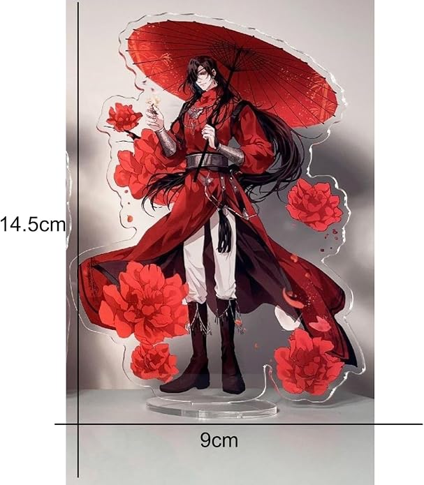 Heaven Blessing Jewelry Sets Hua Cheng Necklace Best Friends Bracelet Anime Acrylic Stand Decoration Tian Guan Ci Fu Bookmarks with Stickers 15 Pcs