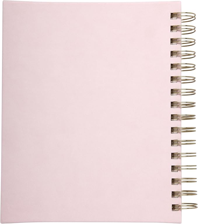 WORLD TRAVELER 2026 Planner Weekly and Monthly - 7'' x 8.75'' Hard Cover January December Spiral Daily Planner 2026 To Do List, Size 7X8.75, White/Golden Peony