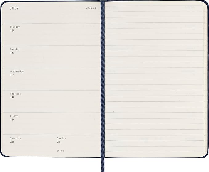 Moleskine Classic 12 Month 2024 Weekly Planner, Hard Cover, Pocket (3.5" x 5.5"), Sapphire Blue