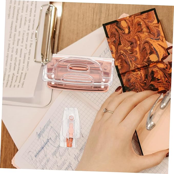 1Set Transparent Staple Remover Hole Puncher Ergonomic Office Tools for Efficient Alignment and Secure Stapling Versatile Supplies for Workspaces