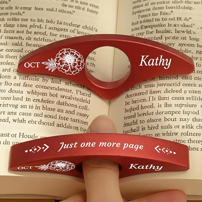 Custom Book Page Holder, Thumb Book Page Holder, Personalized Page Holder for Reading, Gifts for Book Lovers Teachers Appreciation Gifts on Birthday