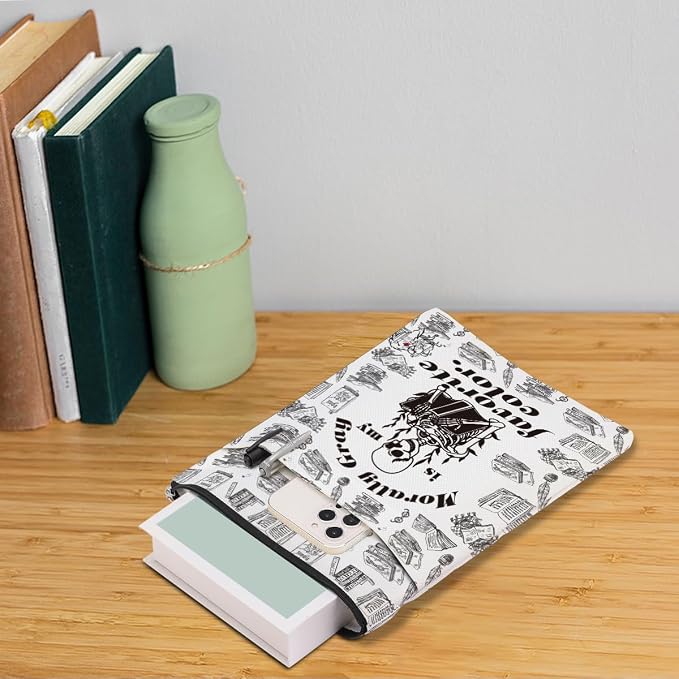 Skull Book Sleeve Romance Book Cover Book Lovers Gifts Funny Book Club Gifts Bookish Gifts Skeleton Book Protector Book Gifts for Readers Librarian Mothers Day Graduation Birthday Gifts