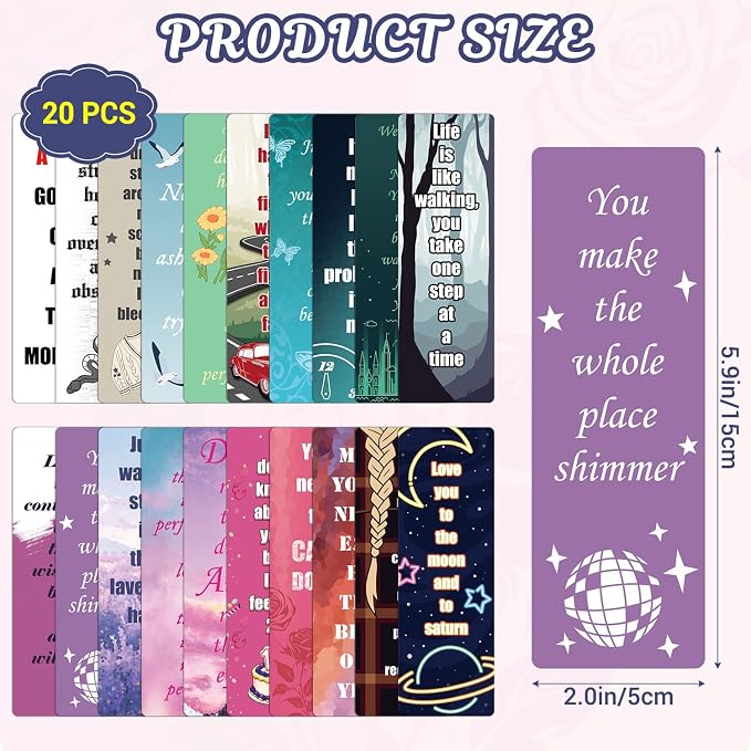 Music Inspired Book Marks Paper Bookmarks Album Quotes Merch Gifts for Fans Singer Book Accessories for Book Lovers, Party Favors for Birthday Christmas Back to School