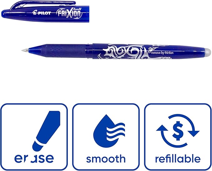 Pilot Frixion Erasable Rollerball Pen - Blue Single
