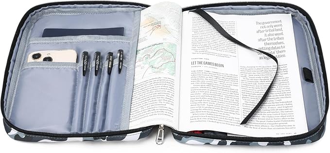 Octsky Bible Book Covers for Boys, Kids Bible Case Bible Protective with Pocket, Camo-3