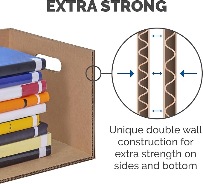 Bankers Box Classic Moving Box 12 Pack Kit, Reinforced Handles, Tape-Free Assembly, Box with Lid, 8 Small and 4 Medium Boxes (7716401)