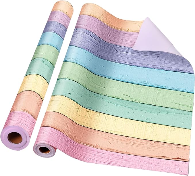 Tenceur 2 Rolls Macaron Bulletin Board Paper 24 Inch x 100ft Fade Resistant Paper Roll for Classroom Decor