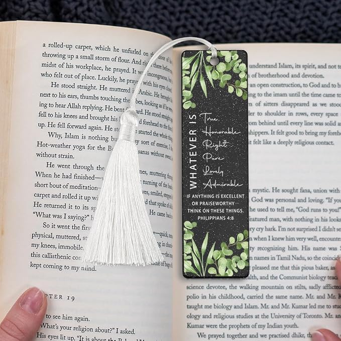 Christian Uplifting Bookmark, Inspirational Gift for Believers, Heartening Present for Spiritual Readers, Faith Based Reading Gift, Unique Floral and Scripture Design Bookmark, WCB37