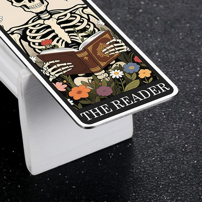 Tassel Bookmarks for Book Lovers - Christmas Bookmarks Tassels for Kids Goth Stocking Stuffers for Women Men - Funny Book Marks for Reading Women Men Spooky Christmas Gifts Wicked Tarot Cards Bookmark