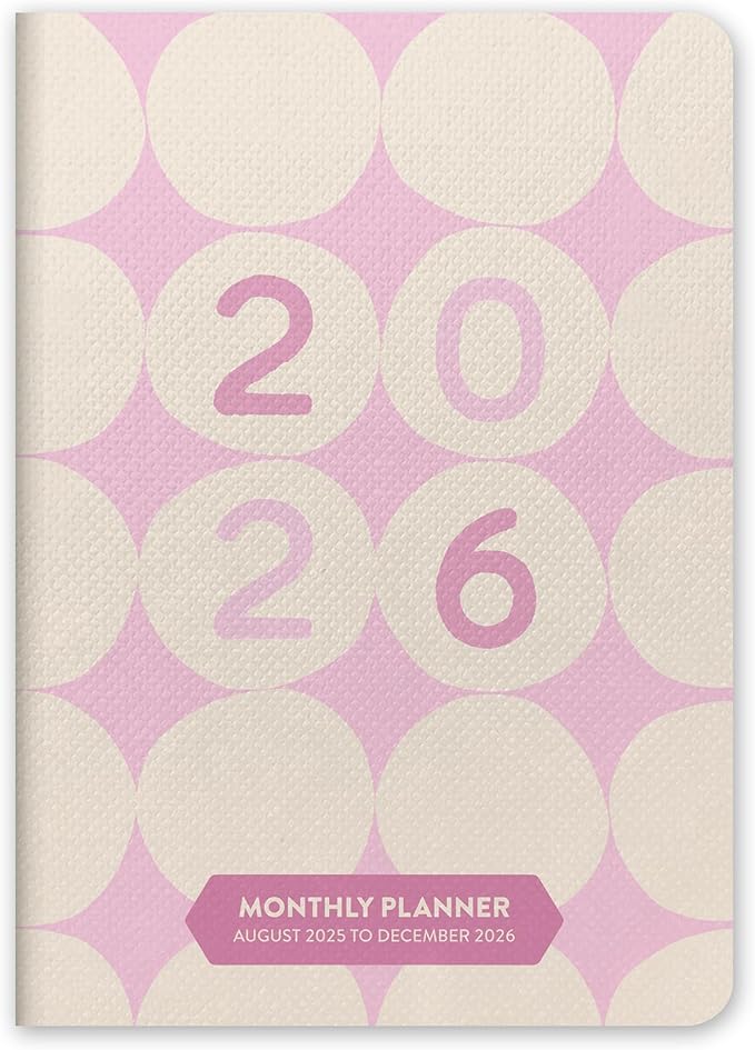 Orange Circle Studio Academic Planner 2026, Darling Dots, Vibrant Illustrations, 17-Month Pocket Planner for School or Work, Goal Setting Prompts, Portable Size, Rounded Corners