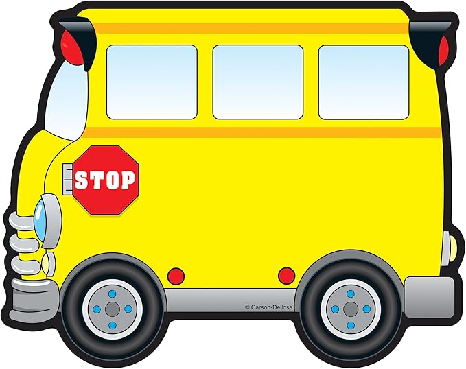Carson Dellosa – School Bus Colorful Cut-Outs, Classroom Décor, 36 Pieces