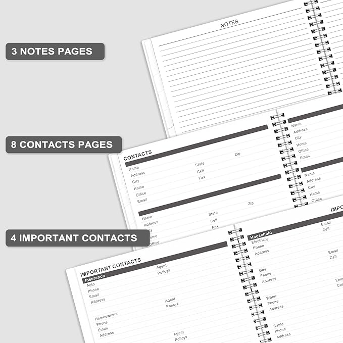 2026-2029 Monthly Planner/Calendar - July 2026 - June 2029, 3 Year Months Planner 2026-2029, 9'' x 11'', 36 Monthly Tabs, 2-Side Pocket, Gray