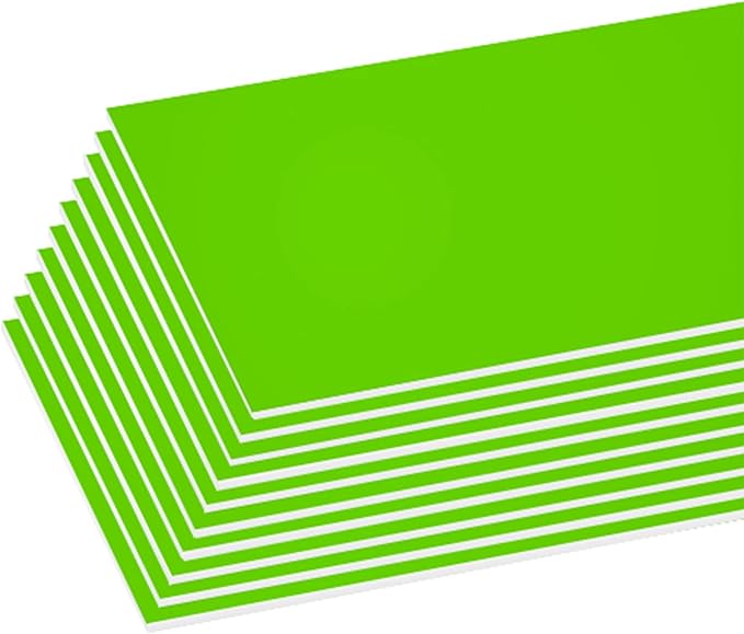 BAZIC Products Foam Board 20" X 30" Neon Green, Colored Foam Boards 3/16 Inch Thickness, Presentation Signboards School Craft Project Framing Display, 25-Pack