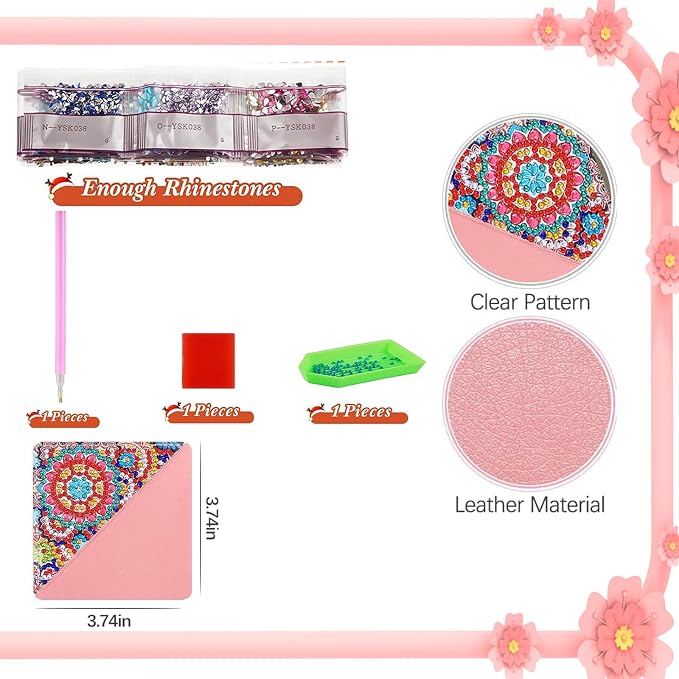 8PCS Diamond Art Bookmarks for Adults DIY Corner Mandala Diamond Painting Bookmarks for Book Lovers Beginners DIY Crafts, Christmas New Year Graduation Birthday Gift