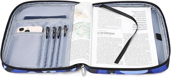 Octsky Bible Book Covers for Boys, Kids Bible Case/Holder/Protective with Pocket, Camo-2
