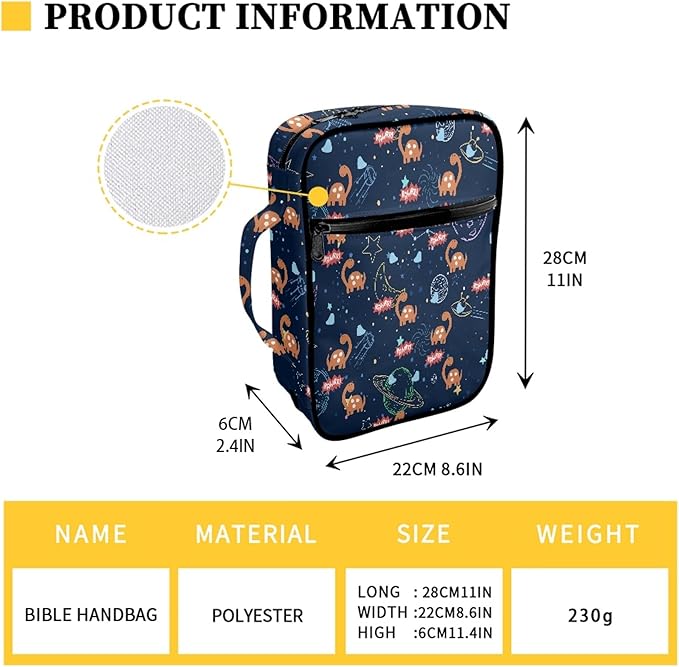 FDANDNDE Bible Bags for Christian Gift, Bible Cover Men Make of Oxford Cloth, Bible Cover Easy to Cleaning