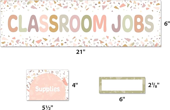 Teacher Created Resources Terrazzo Tones Classroom Jobs Mini Bulletin Board (TCR7209)