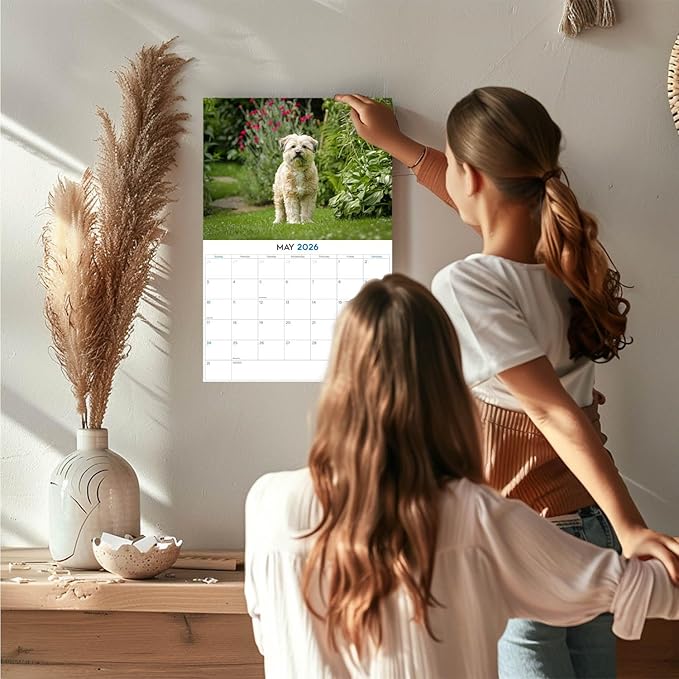 2025 2026 Tibetan Terrier Calendar - Dog Breed Monthly Wall Calendar - 12" x 18" Open - Thick No-Bleed Paper - Giftable - Academic Teacher's Planner Calendar Organizing & Planning